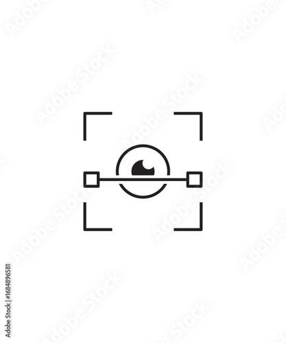 eye scan icon, vector best flat icon.