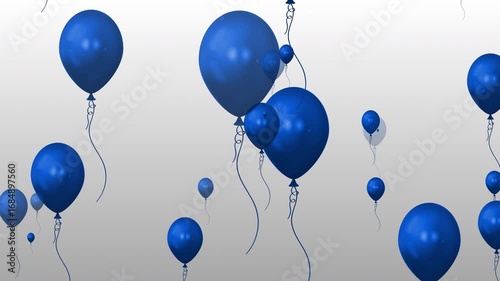 Blue Balloons Floating Animation