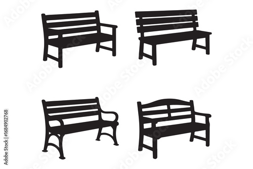 Armory Bench silhouette vector