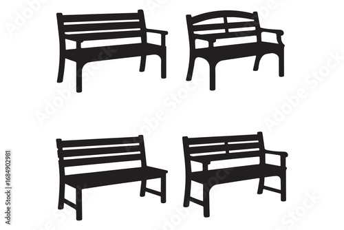 Armory Bench silhouette vector