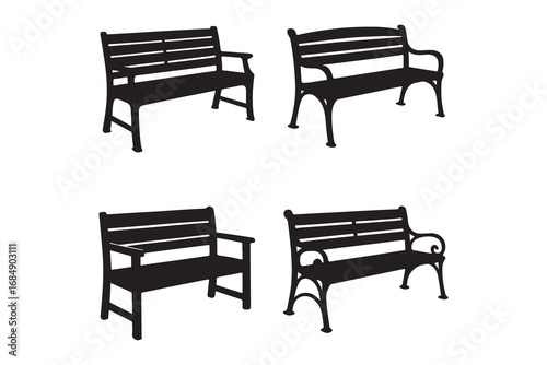 Armory Bench silhouette vector