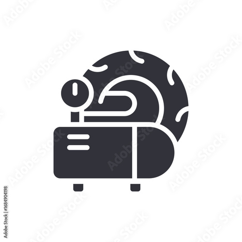 Isolated Air Compressor Unit Depiction For Industrial Applications And Tools