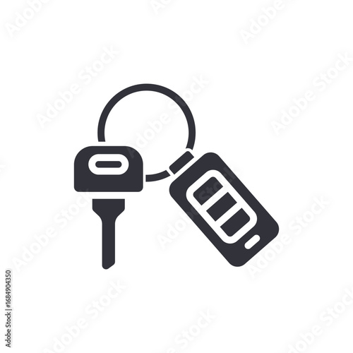 Automobile Keys Illustration With Remote Access On Transparent Layer Isolated