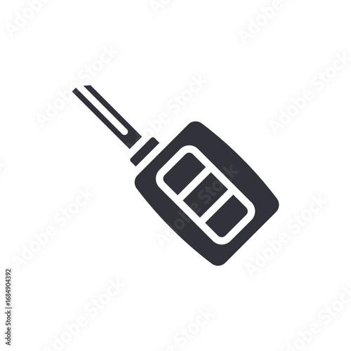 Stylized Representation Of A Modern Car Key With Buttons On A Transparent Surface