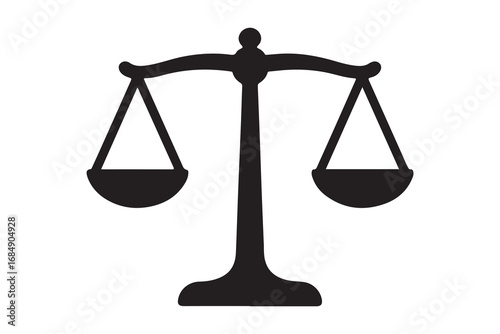balance scale icon vector Silhouettes design illustration