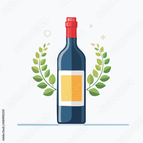 Illustration plate stylisée de contenant pour boisson