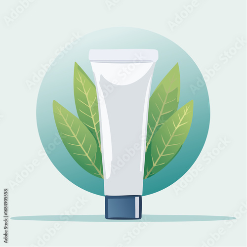 Icône vectorielle minimaliste d’un tube de crème sans étiquette