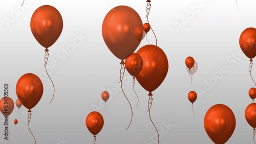 Orange Balloons Floating Animation