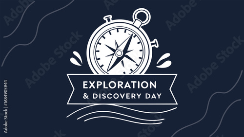 Exploration and discovery day with a compass symbol