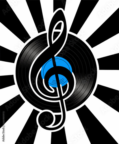 Dynamic Music Note Sunburst