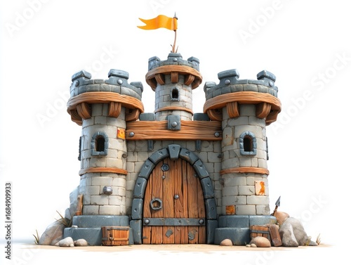 Cartoon castle front view
