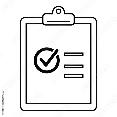 Checklist clipboard with completed tasks and bullet points mark