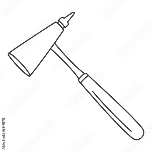 Medical reflex hammer with pointed tip instrument tool