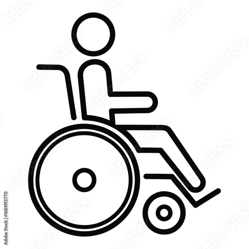 Person in wheelchair symbol mobility assistance