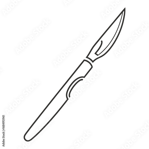 Scalpel tool sharp blade surgical instrument vector