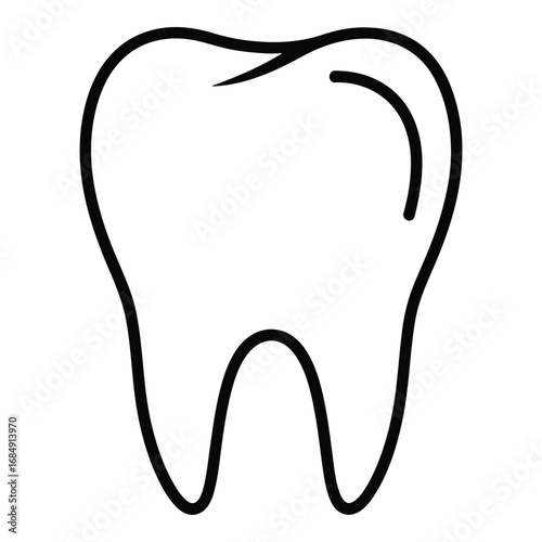 Simple outline of a healthy tooth dental hygiene