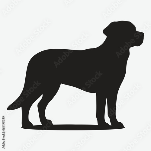 black silhouette of Labrador retriever dog breed
