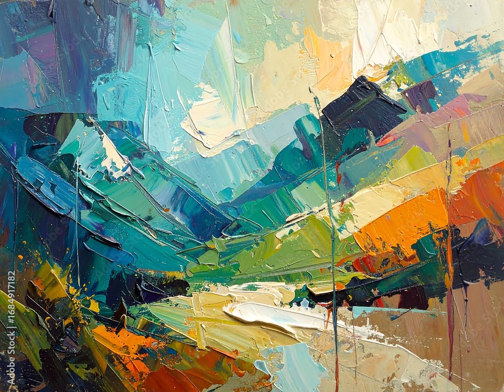 Fototapeta premium Abstract mountain landscape