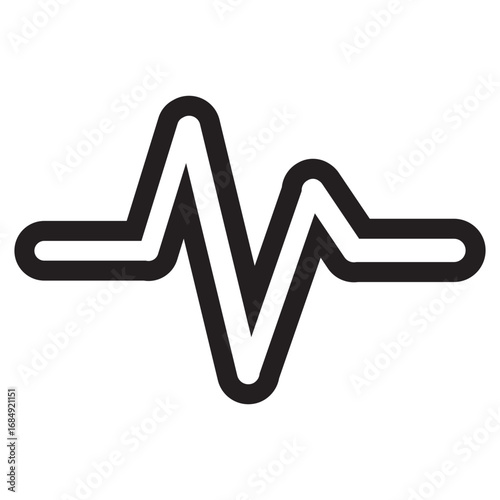Heartbeat line icon representing a pulse or cardiogram rhythm