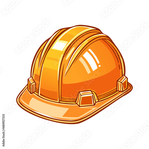 Shiny orange safety helmet
