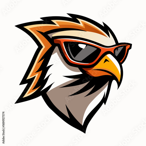 Wallpaper Mural colorful illustration of a kestrel head mascot logo Torontodigital.ca