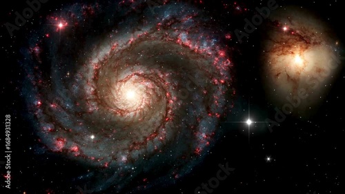 soft moving nebula space stars night sky animation background new quality nature scenic school cool education colorful light video footage