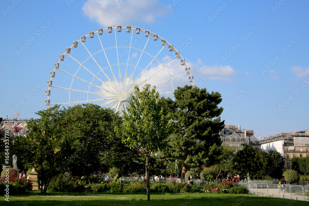 Fototapeta premium Grande roue au jardin des Tuileries à Paris