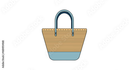 Stylish woven straw tote bag with comfortable handles perfect for beach shopping and everyday use