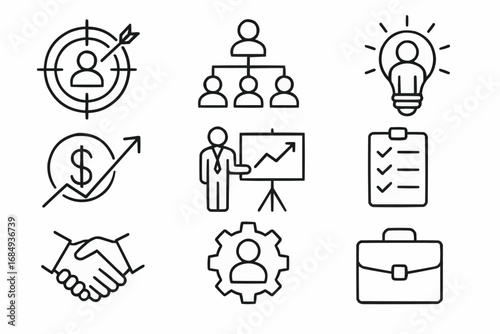 Business Management Icons Set