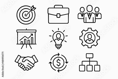 Business Management Icons Set