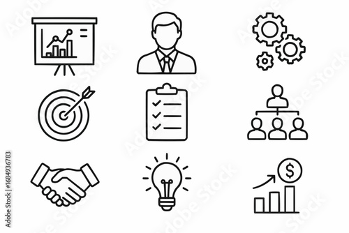 Business Management Icons Set