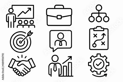 Business Management Icons Set