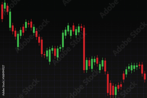 A turbulent stock market chart showing a steep decline signaling financial loss and investment risk on a dark background