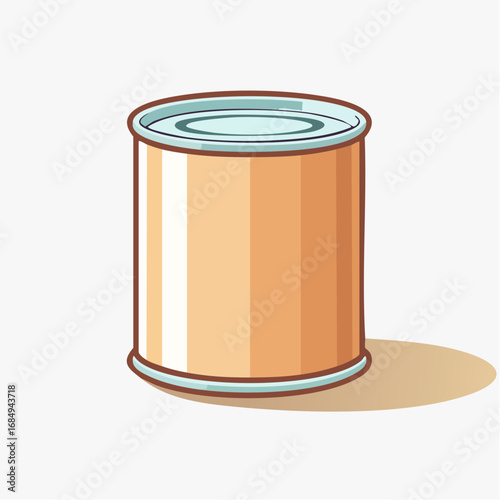 Icône vectorielle minimaliste d’une boîte de conserve neutre