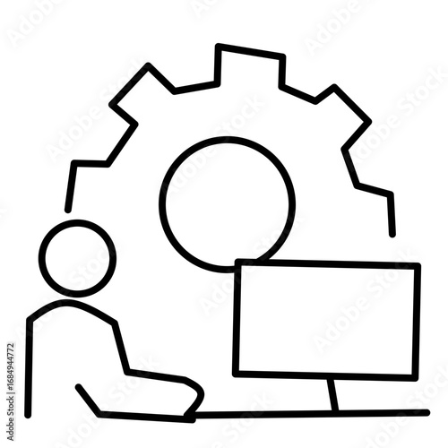 Business Cooperation web icons in line style. Meeting, cooperation, business people, audience, briefing, plan, collection. Vector illustration.