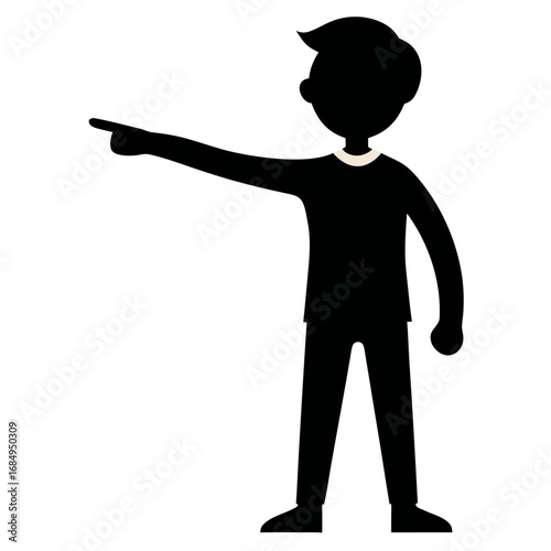3d man with a hand up