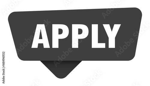 apply black sign isolated on transpatent background. apply sticker