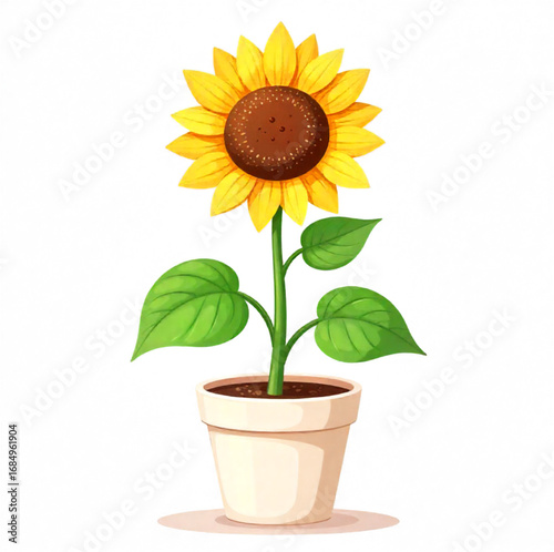 sunflower in a pot