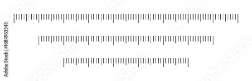 Ruler and tape measure vector illustration. Linear measurement tool icon for education, blueprint, and construction design