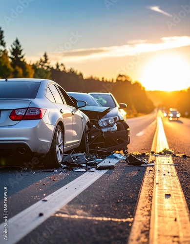 car crash on the road