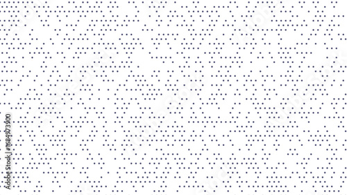 Abstract digital pattern of scattered dots on a white background, representing data or code