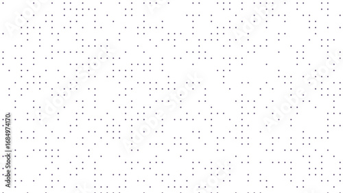 Abstract pattern of scattered dots on a clean white background, creating a minimalist and modern texture.
