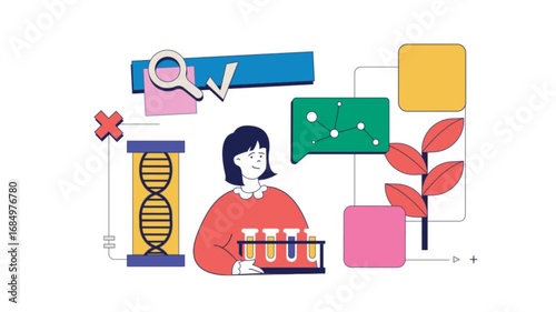 science lab Animated Illustration