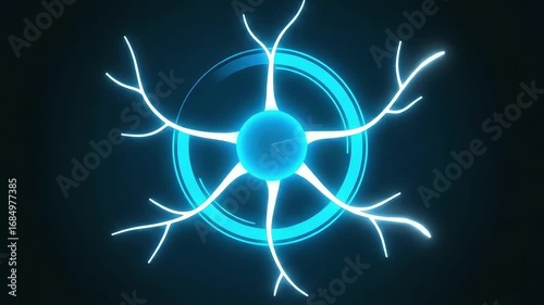 secure neural network core, representing a protected server vault and centralized data processing