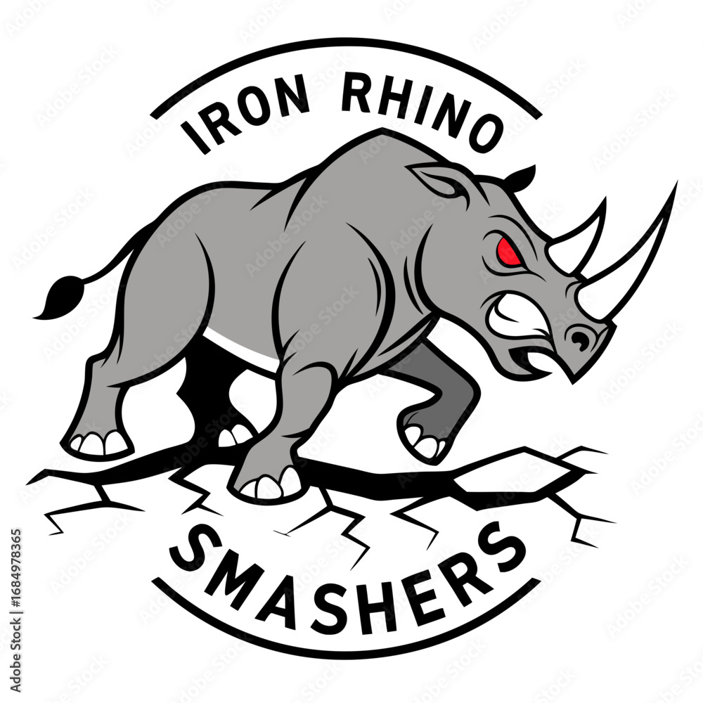 Naklejka premium rhino vector illustration