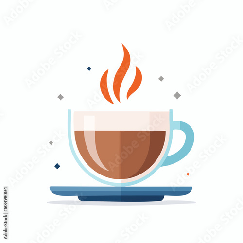 Icône vectorielle minimaliste d’une tasse de café