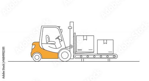 Forklift loading boxes