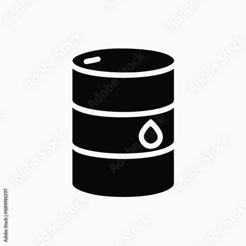 oil barrel black icon vector template