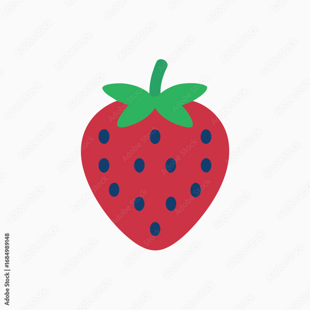 Fototapeta premium strawberry icon vector design template in white background