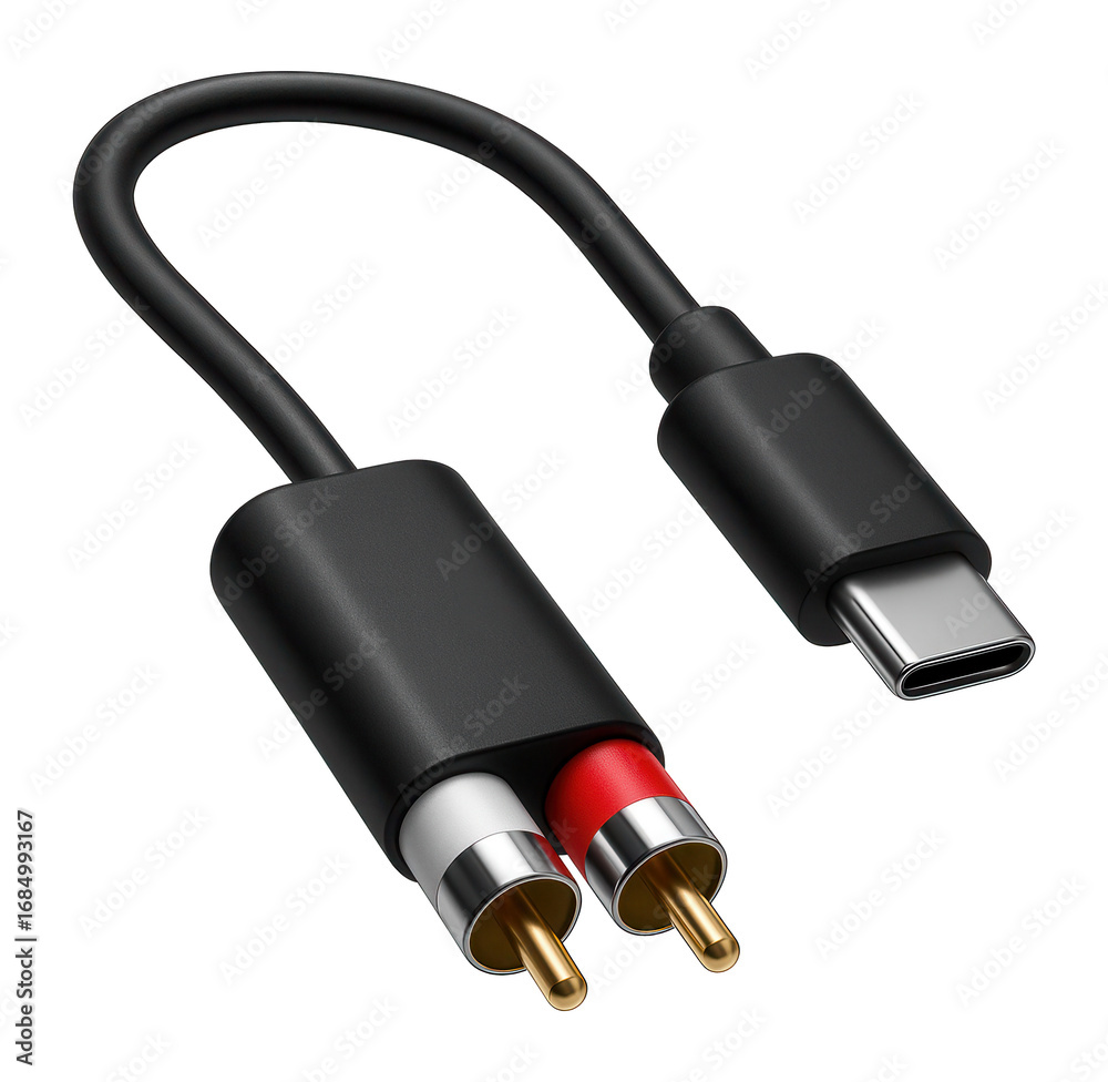 Fototapeta premium USB-C to under-carpet RCA adapter